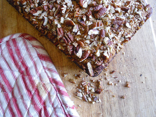 Pecan Crusted Amaranth Bread, Grain and Egg-Free