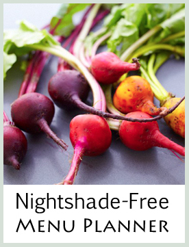 Nightshade-free Menu Planner - Allergy Free Menu Planners